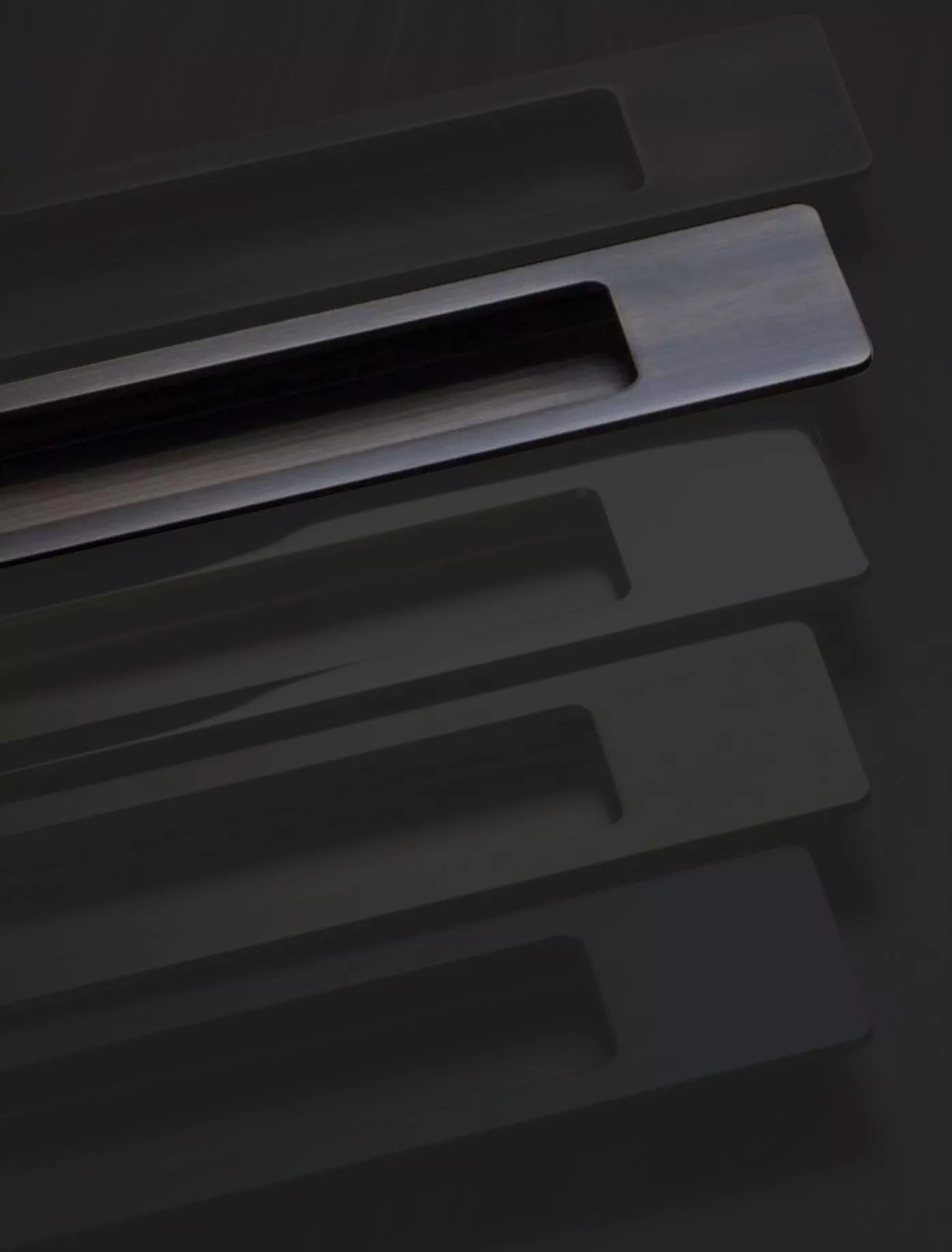 Set Matt Black 150mm Long Flush Pocket Door Pull Handles | PH7150MB 3 Set Matt Black 150mm Long Flush Pocket Door Pull Handles | PH7150MB