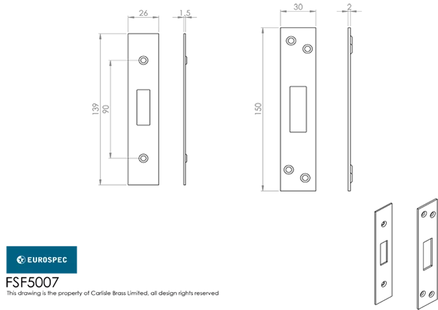 CARLISLE 76mm Antique Brass Easi T Euro Profile Deadlock | EDS5030AB 6 CARLISLE 76mm Antique Brass Easi T Euro Profile Deadlock | EDS5030AB - Image 4