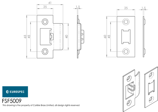CARLISLE 76mm Satin Brass Easi T Heavy Sprung Tubular Latch | TLS5030SB 6 CARLISLE 76mm Satin Brass Easi T Heavy Sprung Tubular Latch | TLS5030SB - Image 4