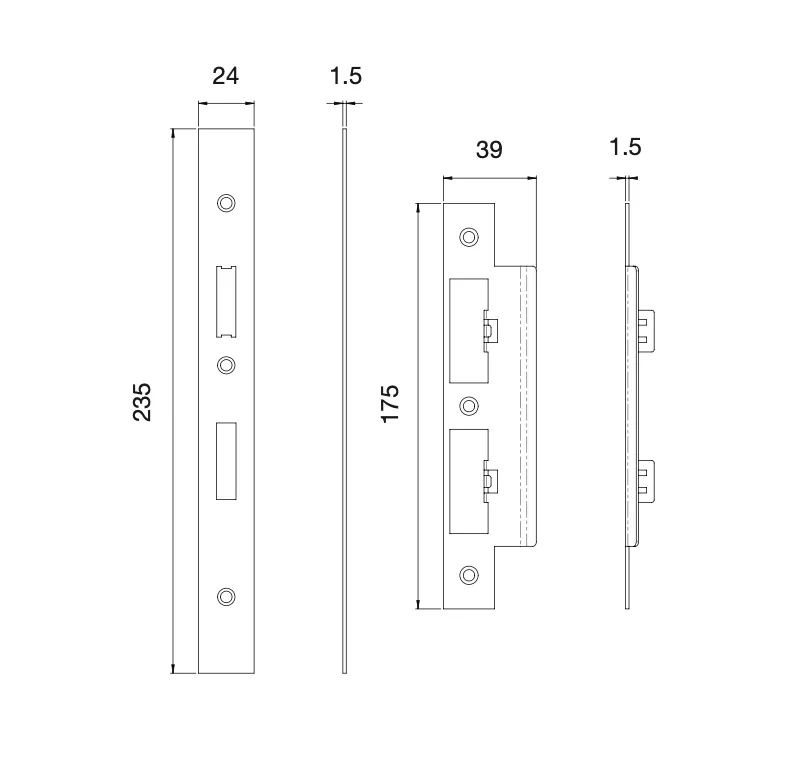 CARLISLE Matt Black Easi T Din Standard Euro Profile Sashlock | DLS7260EPMB 4 CARLISLE Matt Black Easi T Din Standard Euro Profile Sashlock | DLS7260EPMB - Image 2
