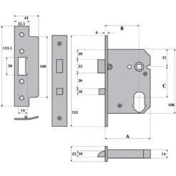 Imperial 63mm Dual-Profile Cylinder Mortice Night Latch With Anti-thrust Bolt | G7088-63 -Ironmongery Experts Shop g7088 drawing 2 1.jpg.mst