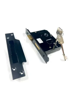 76mm Black UK 3 Lever Mortice Sashlock | ZUKS376PCB