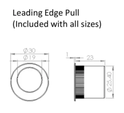 Set White 80mm Square Flush Pocket Door Handles | PH6080WHI -Ironmongery Experts Shop leading edge pull tech 6.png.mst