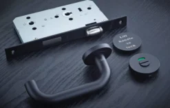 Matt Black DIN Standard 60mm Backset Lift To Lock | ZDL7260LLPCB -Ironmongery Experts Shop levers 12 2.jpg.mst