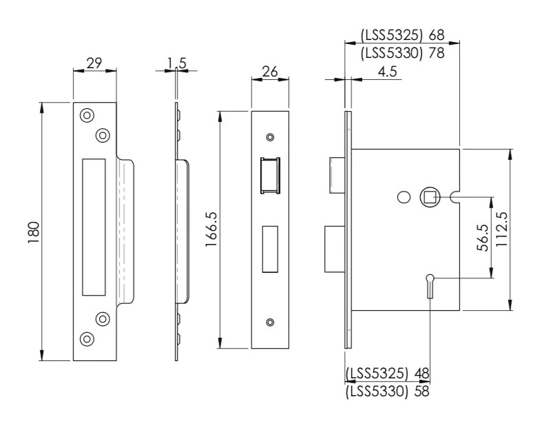 CARLISLE 64mm Antique Brass Easi T 3 Lever Sashock | LSS5325AB 6 CARLISLE 64mm Antique Brass Easi T 3 Lever Sashock | LSS5325AB - Image 4