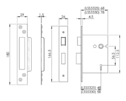 CARLISLE 64mm Satin Brass Easi T 3 Lever Sashock | LSS5325SB -Ironmongery Experts Shop ls5325 30 tech 1 1 1 1.png.mst