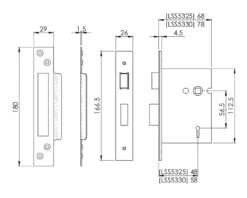 CARLISLE 64mm Matt Black Easi T 3 Lever Sashock | LSS5325MB -Ironmongery Experts Shop ls5325 30 tech 1 1 1 1 1.png.mst