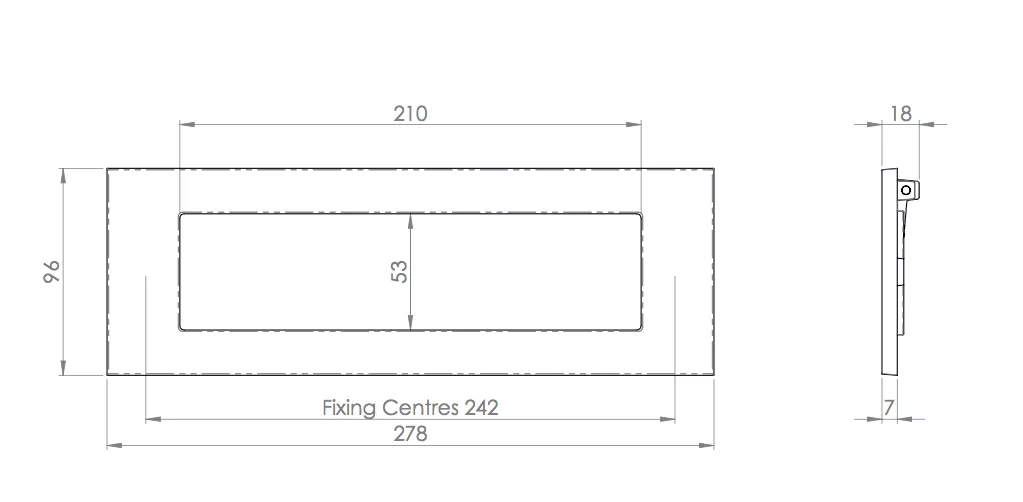 278x96mm Polished Brass Plain Letter Plate 4 278x96mm Polished Brass Plain Letter Plate - Image 2