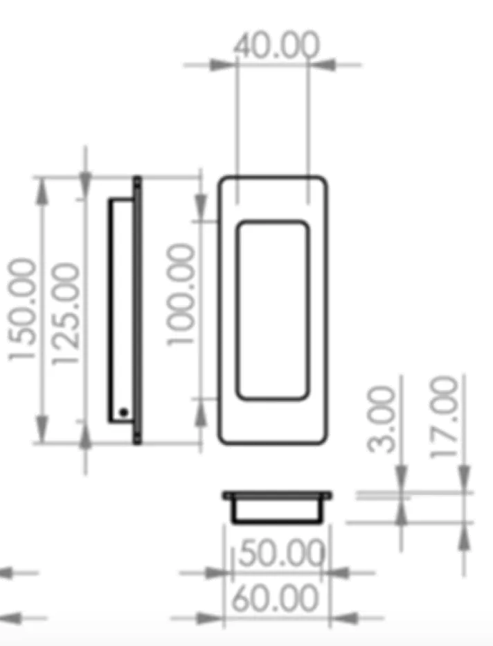 Set Matt Black 150mm Long Flush Pocket Door Pull Handles | PH7150MB 6 Set Matt Black 150mm Long Flush Pocket Door Pull Handles | PH7150MB - Image 4