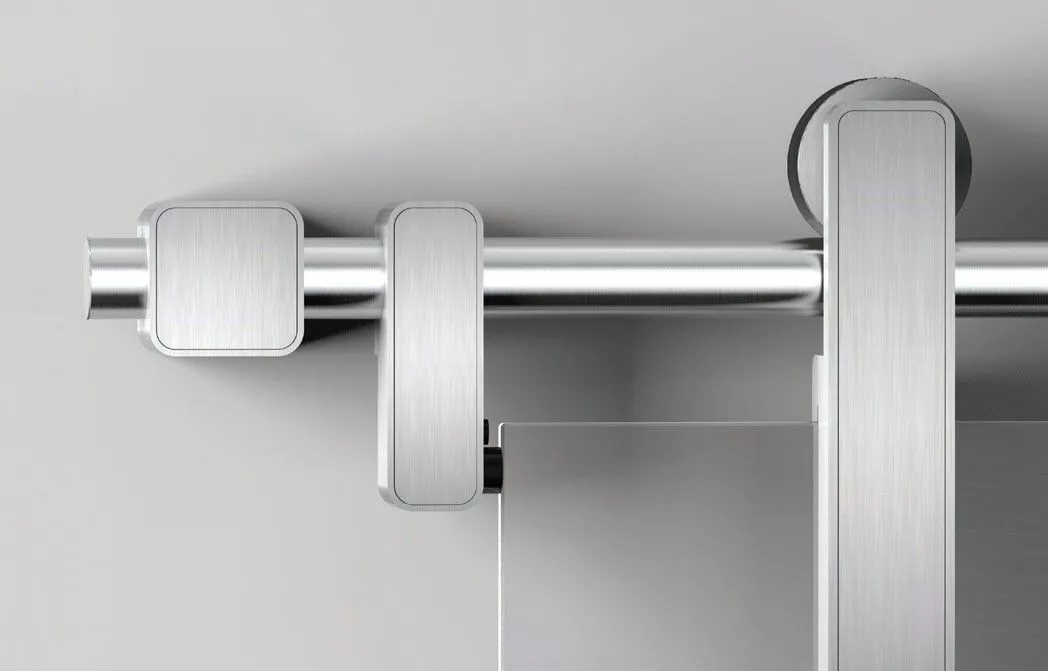 R8 Comfort Exposed Stainless Steel Effect Wall Fix Sliding Glass Door System - 2000mm 3 R8 Comfort Exposed Stainless Steel Effect Wall Fix Sliding Glass Door System - 2000mm