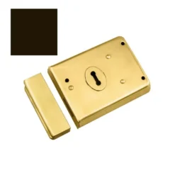 CARLISLE Black Japanned 102x76mm Contract Rim Deadlock