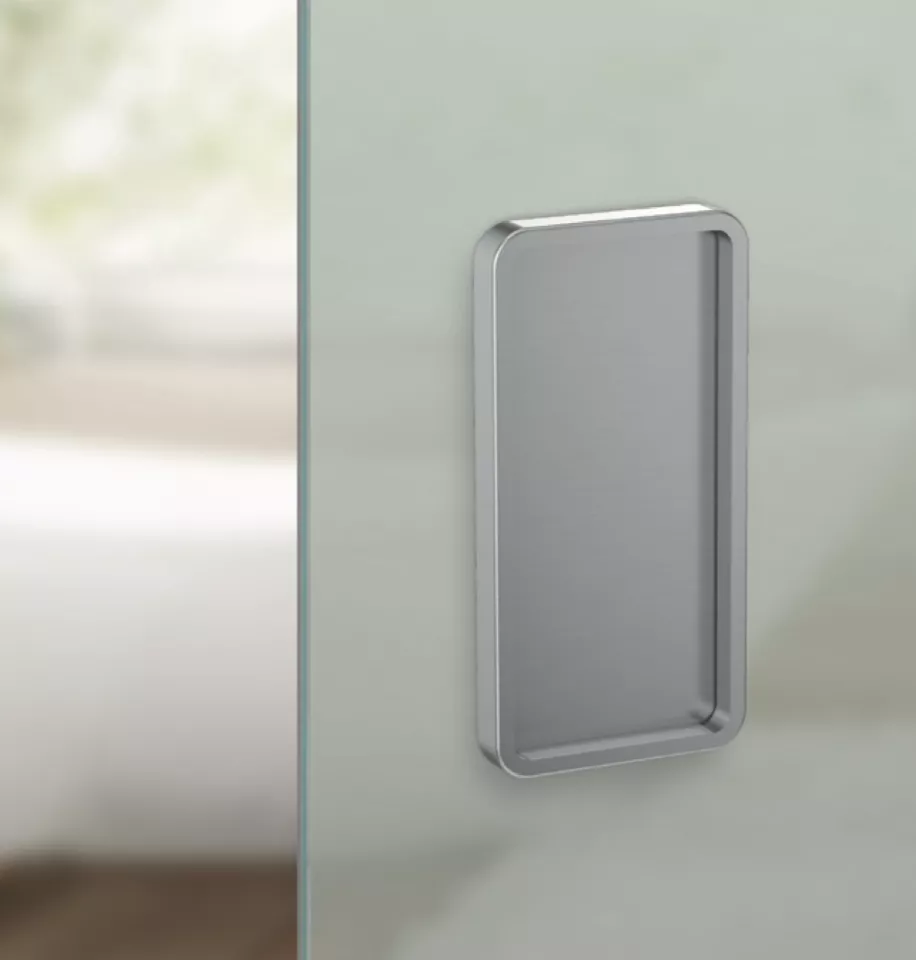 CARLISLE Rechteck 115mm X 58mm Stainless Steel Effect Rectangular Sliding Door Grip Handle 3 CARLISLE Rechteck 115mm X 58mm Stainless Steel Effect Rectangular Sliding Door Grip Handle