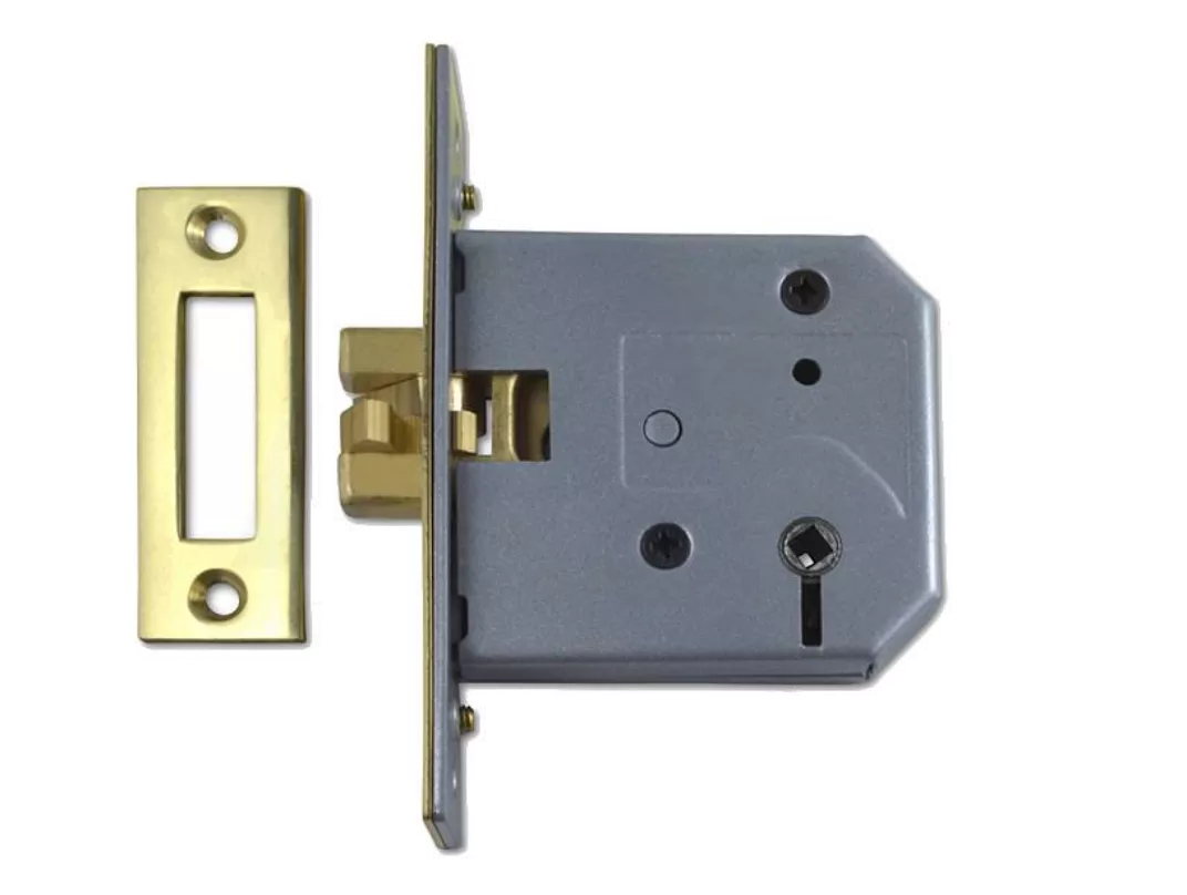 Union 2426 Brass 3 Lever Bathroom Lock For Sliding Doors 4 Union 2426 Brass 3 Lever Bathroom Lock For Sliding Doors - Image 2