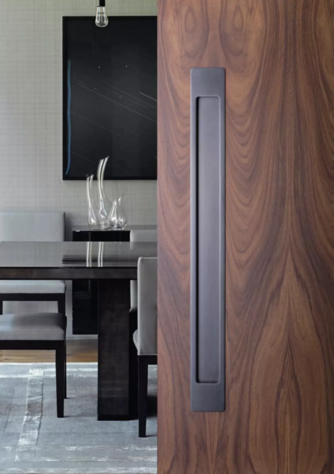 Set Matt Black 150mm Long Flush Pocket Door Pull Handles | PH7150MB 4 Set Matt Black 150mm Long Flush Pocket Door Pull Handles | PH7150MB - Image 2