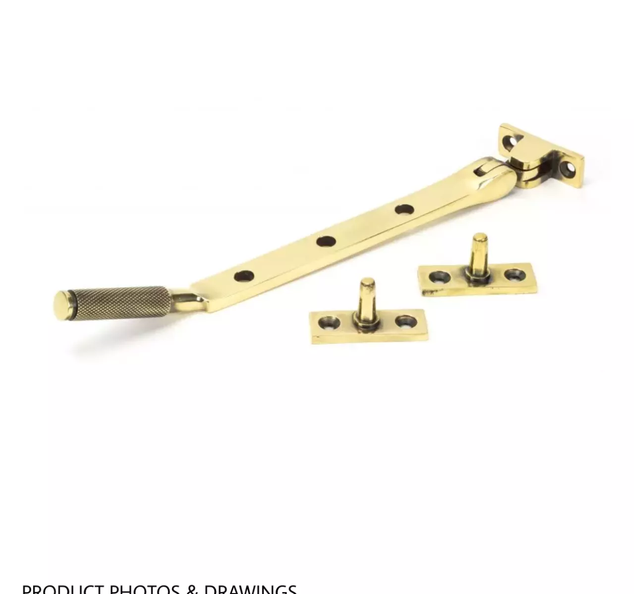 From The Anvil (8"") Aged Brass Brompton Casement Window Stay | 46173 3 From The Anvil (8"") Aged Brass Brompton Casement Window Stay | 46173