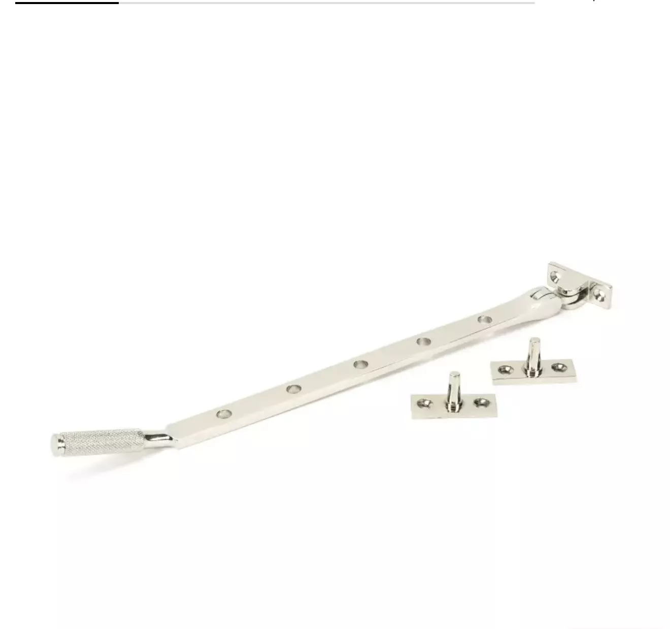 From The Anvil (12"") Polished Nickel Brompton Casement Window Stay | 46181 4 From The Anvil (12"") Polished Nickel Brompton Casement Window Stay | 46181 - Image 2