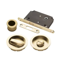 CARLISLE Manital Satin Brass Sliding Door Locking Kit | ART55BSB