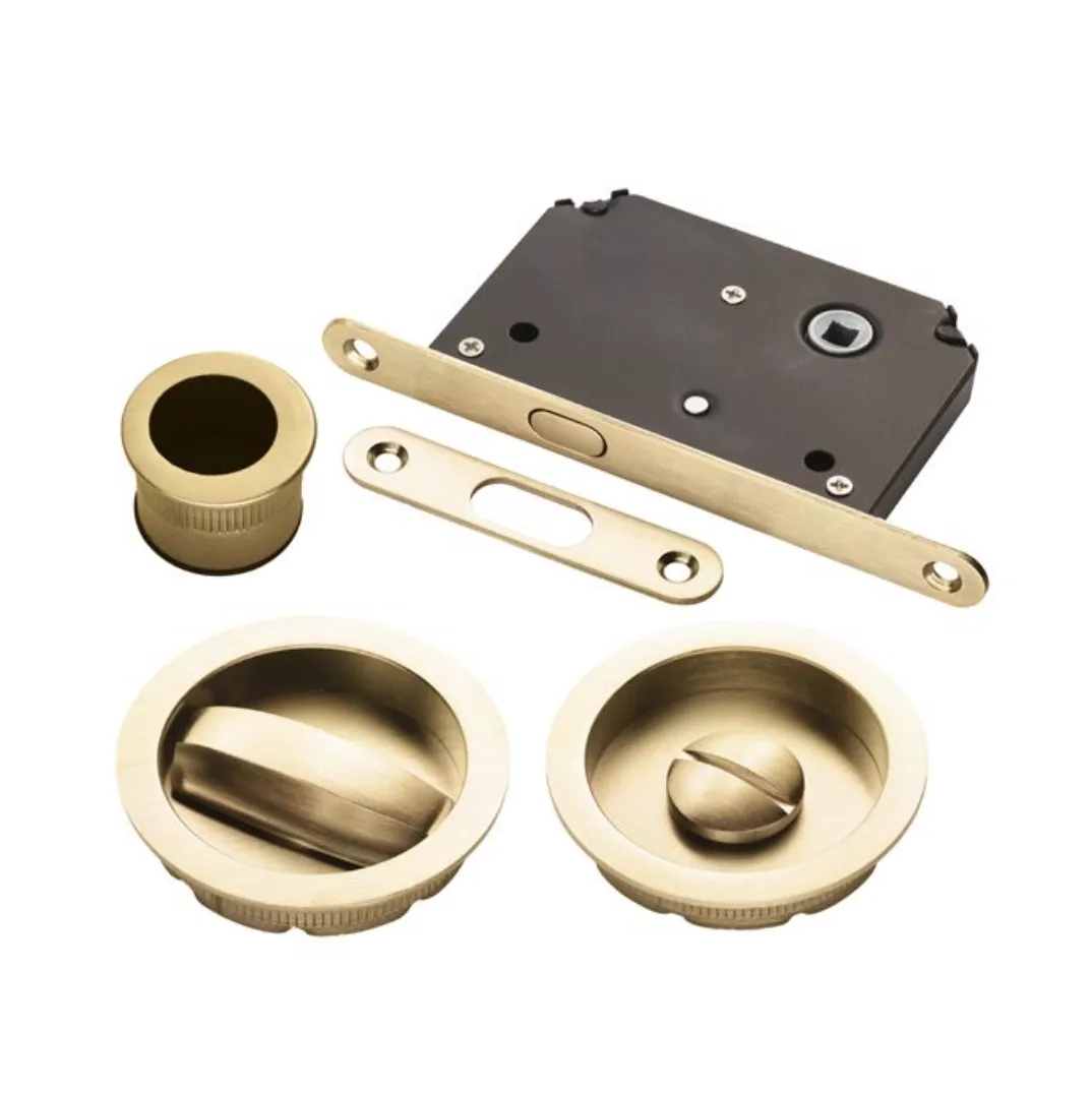 CARLISLE Manital Satin Brass Sliding Door Locking Kit | ART55BSB 3 CARLISLE Manital Satin Brass Sliding Door Locking Kit | ART55BSB