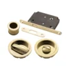 CARLISLE Manital Polished Brass Sliding Door Locking Kit | ART55BPB