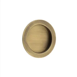 Burlington 65x12mm Antique Brass Round Concealed Flush Handle | BUR215AB