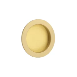 Burlington 65x12mm Satin Brass Round Concealed Flush Handle | BUR215SB