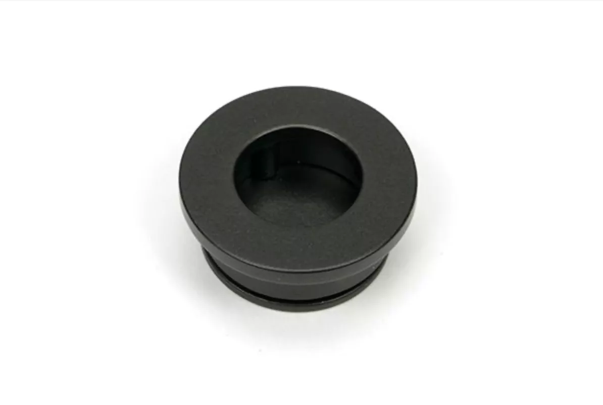 Anvil Aged Bronze 34mm Round Finger Edge Pull | 50133 3 Anvil Aged Bronze 34mm Round Finger Edge Pull | 50133