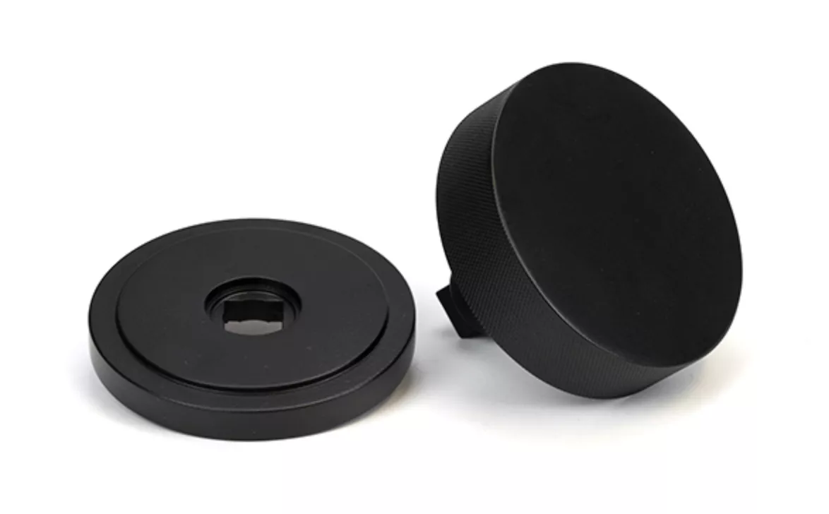 Matt Black Brompton Centre Door Knob (Art Deco) | 46759 5 Matt Black Brompton Centre Door Knob (Art Deco) | 46759 - Image 3