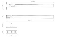 CARLISLE 244mm Satin Chrome Casement Stay -Ironmongery Experts Shop szs44 tech 1.png.mst