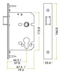 76mm PVD Brass UK Upright Mortice Latch | ZUKU76PVD -Ironmongery Experts Shop tech zuku64 76 5w6f hg 2.jpg.mst