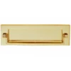 256x80mm Polished Brass Letter Plate Postal Knocker