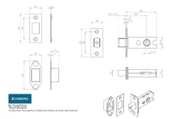 CARLISLE 64mm Matt Bronzel Easi T Tubular Deadbolt | TLD5025MBRZ