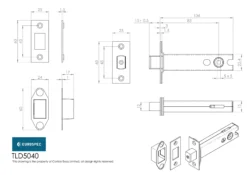 CARLISLE 104mm Bright Stainless Steel Easi T Tubular Deadbolt | TLD5040BSS