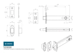 CARLISLE 129mm Satin Stainless Steel Easi T Tubular Deadbolt | TLD5050SSS