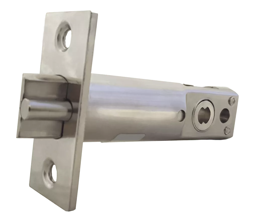 Borg 2701 Satin Chrome Holdback Digital Lock With Inside Paddle, Key Override & Tubular Latch 6 Borg 2701 Satin Chrome Holdback Digital Lock With Inside Paddle, Key Override & Tubular Latch - Image 4