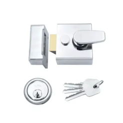 Polished Chrome Cylinder 40mm Narrow Nightlatch | VNL40CP -Ironmongery Experts Shop vnl40pc.jpg.mst