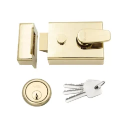 Electro Brassed Cylinder 60mm Broad Nightlatch | VNL60EB -Ironmongery Experts Shop vnl60eb 2.jpg.mst