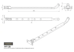 305mm Polished Chrome Bulb End Casement Stay | WF12BCP