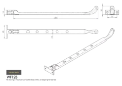 305mm Satin Chrome Bulb End Casement Stay | WF12BSC