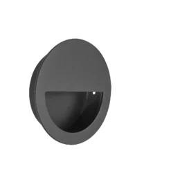 Matte Black 90mm Half Moon Round Flush Pull Handle | X88110BL