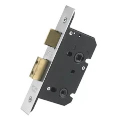 76mm Satin Stainless Steel UK Mortice Bathroom Lock | ZUKB76SS