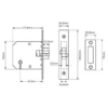 Union 2426 Brass 3 Lever Bathroom Lock For Sliding Doors -Ironmongery Experts Shop xlarge 2506 1