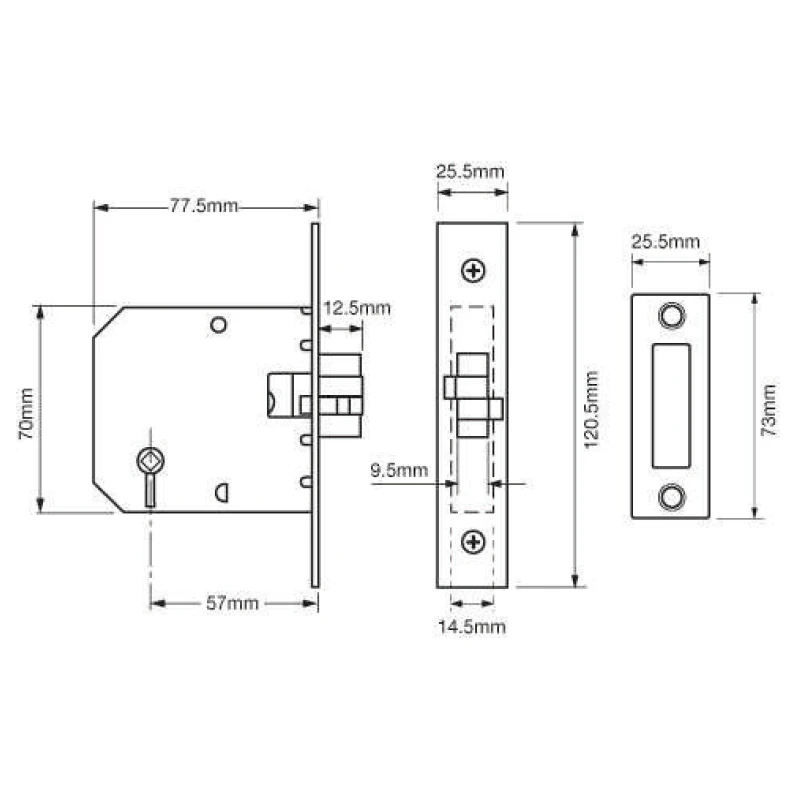 Union 2426 Brass 3 Lever Bathroom Lock For Sliding Doors 3 Union 2426 Brass 3 Lever Bathroom Lock For Sliding Doors