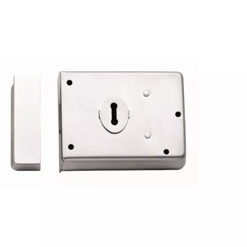 CARLISLE Polished Chrome 102x76mm Contract Rim Deadlock 3 CARLISLE Polished Chrome 102x76mm Contract Rim Deadlock