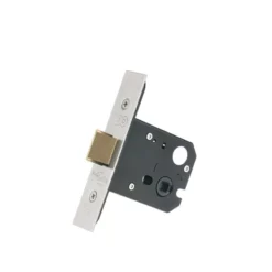 76mm Matt Black Steel UK Mortice Flat Latch | ZUKF76PCB