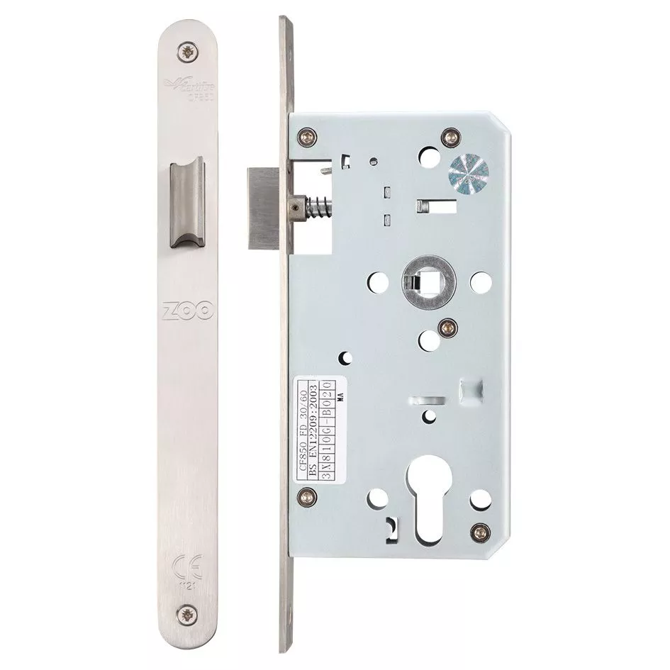 Satin Stainless Steel DIN Standard 55mm Backset Latch Case | ZDL0055LSS 4 Satin Stainless Steel DIN Standard 55mm Backset Latch Case | ZDL0055LSS - Image 2