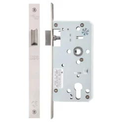 Satin Stainless Steel DIN Standard 55mm Backset Latch Case | ZDL0055LSS