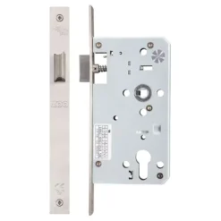 Satin Stainless Steel DIN Standard 60mm Backset Latch Case | ZDL0060LSS