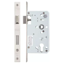 Satin Stainless Steel DIN Escape 60mm Backset Euro Sashlock Case | ZDL7260ESCSS