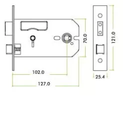 127mm Powder Coat Black Horizontal Bathroom Lock ZUKHB127PCB 5 127mm Powder Coat Black Horizontal Bathroom Lock ZUKHB127PCB -Ironmongery Experts Shop zukhb127 7.jpg.mst