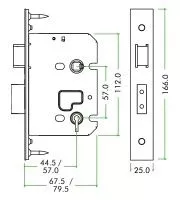 76mm Satin Stainless Steel UK 3 Lever Mortice Sashlock | ZUKS376SS